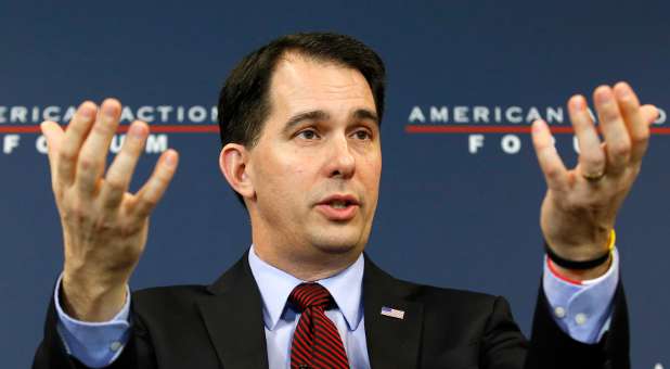 Wisconsin Governor Scott Walker (R-WI) participates in a panel discussion at the American Action Forum.