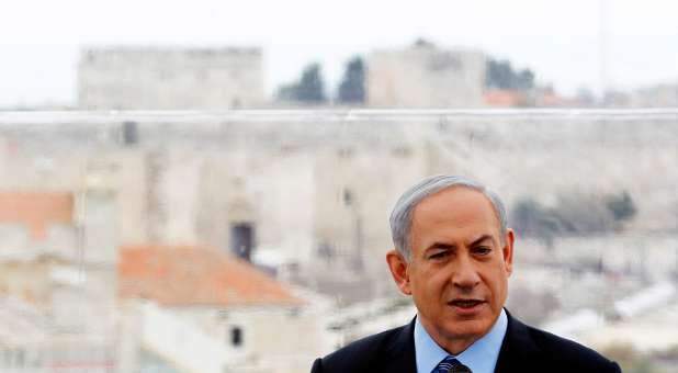 Israel's Prime Minister Benjamin Netanyahu speaks during a news conference in Jerusalem.