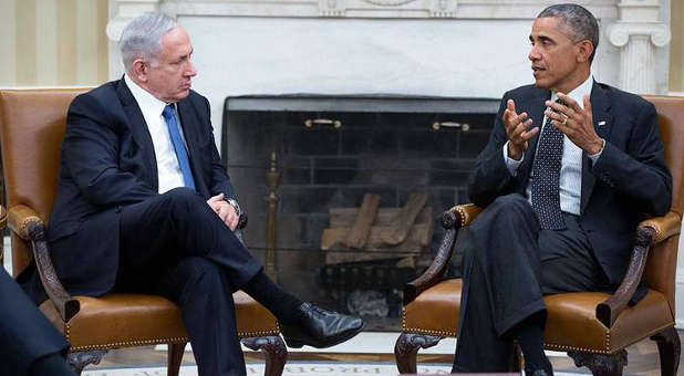 Israeli Prime Minister Benjamin Netanyahu (l) and U.S. President Barack Obama.
