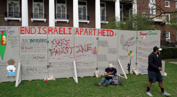 A display set up by the Students for Justice in Palestine.