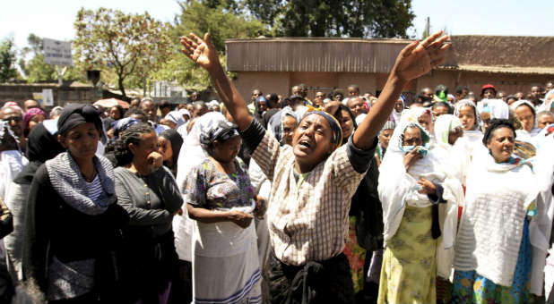 Ethiopians mourn their martyred loved ones.