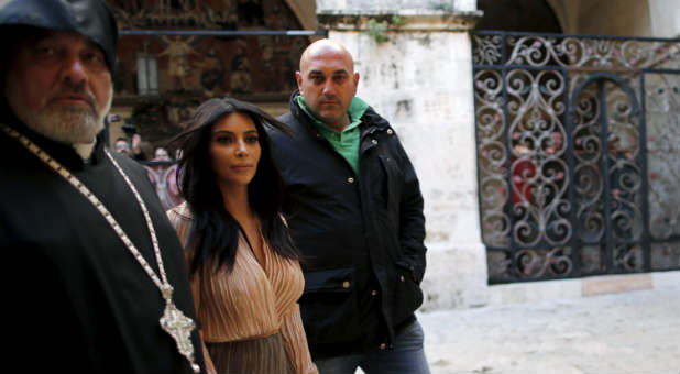Kim Kardashian's picture was blurred by a religious news site because she is a