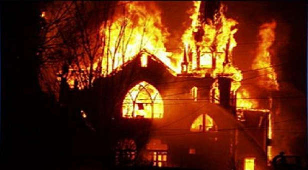Churches are constantly being burned in countries where Islamic persecution of Christians is prevalent.