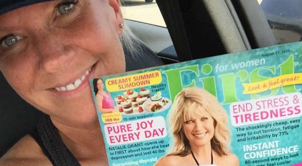Natalie Grant poses with her 'First for Women' cover.