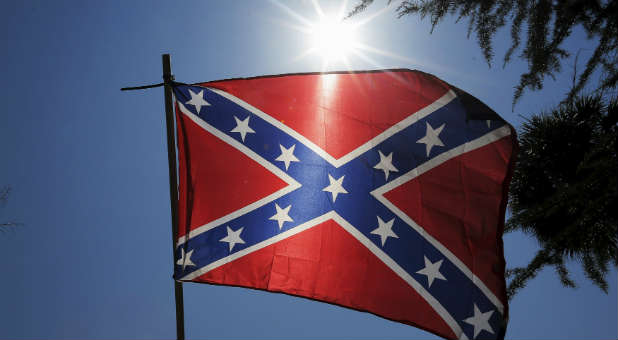 Four Confederate Flags were found at Ebenezer Baptist Church.