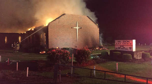 Mt Zion church fire