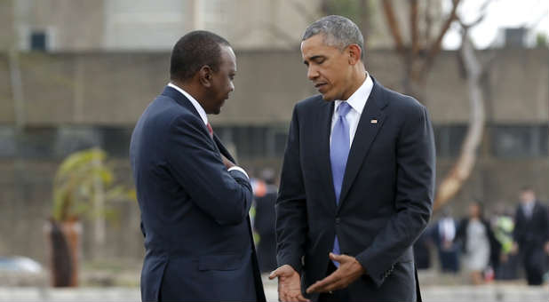 President Obama with Kenyan President Kenyatta.