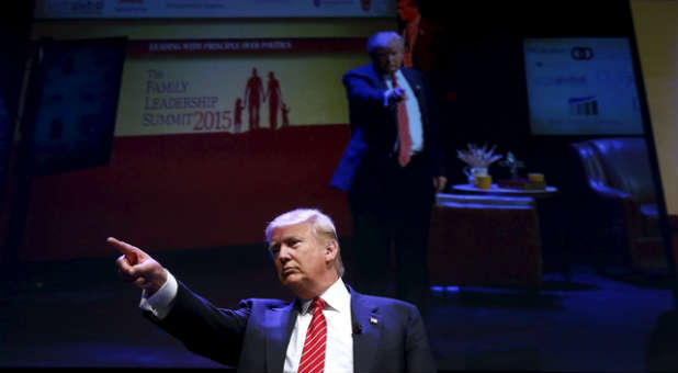 Donald Trump told attendees at the Iowa Family Leadership Summit that he's not sure if he's ever asked forgiveness.