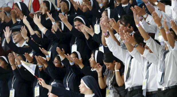 Nuns worship