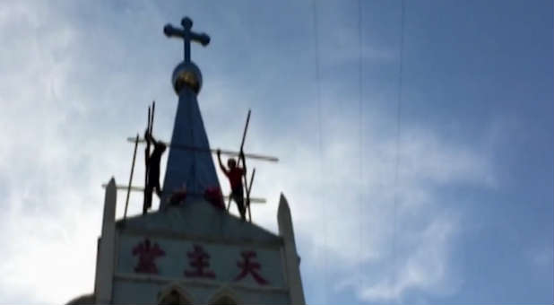 The Chinese government is cracking down on Christianity.