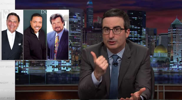 John Oliver dropped several televangelists' names during a recent segment.