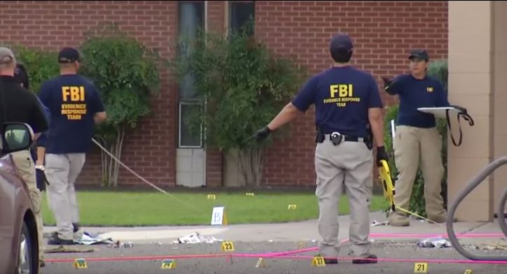 The FBI investigates the New Mexico church bombings.