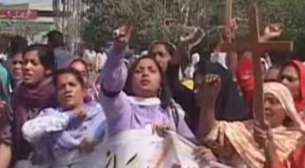 A Pakistani Christian protest.