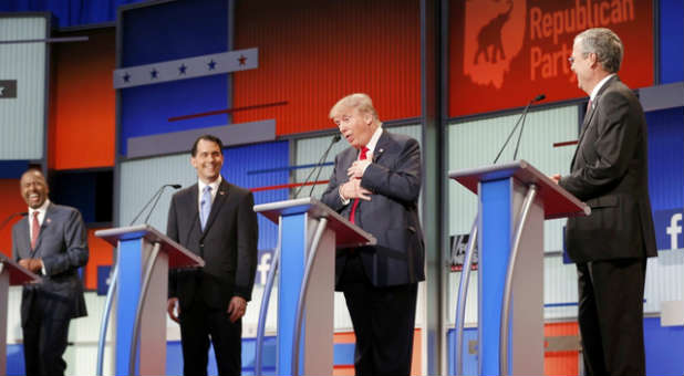 Republican candidates participate in the GOP Debate.