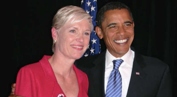Planned Parenthood President Cecile Richards with U.S. President Barack Obama.