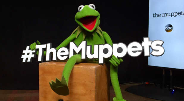 Kermit the Frog advertises ABC's 'The Muppets,' which is far from the program many remember.