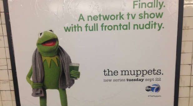 A promotional poster for 'The Muppets.'