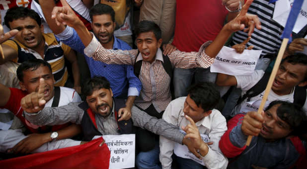 Nepal protesters.