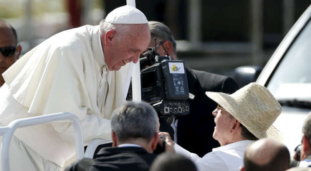 Pope Francis visits Cuba.