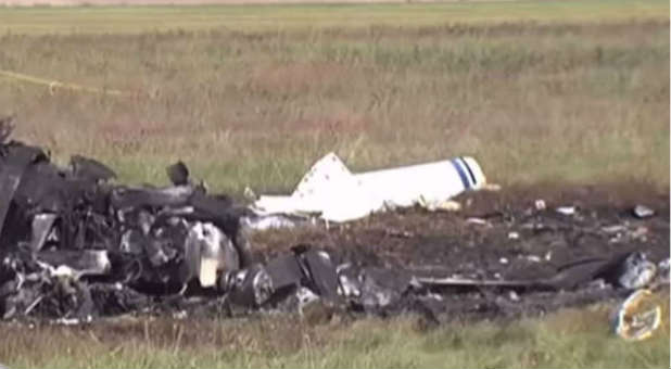 Debris from the plane crash that took Pergerson's life.