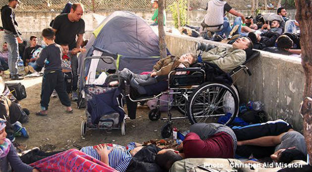 Refugees from Syria at a bus station in Istanbul, Turkey, including a wheelchair-bound man unable to get medical treatment, could encounter Islamic extremist militants in tent camps.