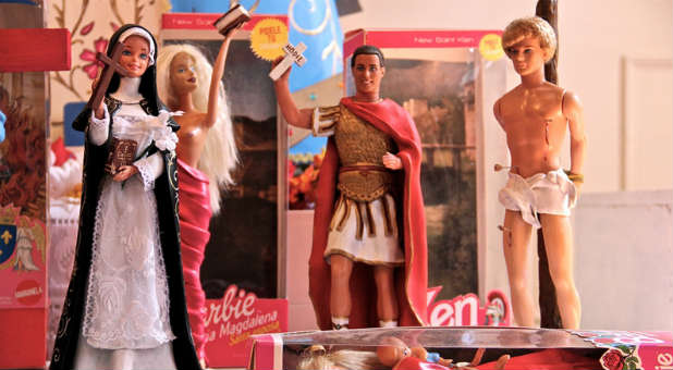 Barbie and Ken are part of a controversial new display.