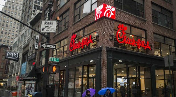 Chick-fil-A opened its first New York location.