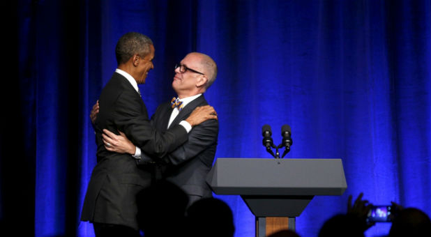 President Obama hugs Jim Obergefell. Last June, the Supreme Court ruled in favor of Obergefell in Obergefell v. Hodges, a decision that legalized gay marriage in all 50 states.