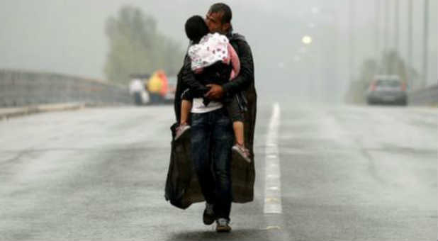 Migrants flee the devastation in their home countries.