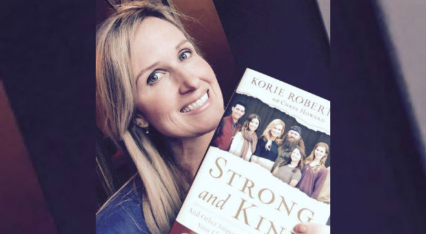 Korie Robertson with her book,