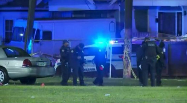 Police investigate a playground shootout that injured 16.