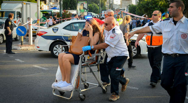 Injured Israeli woman