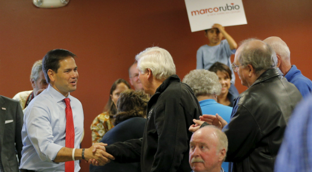 Rubio and supporters