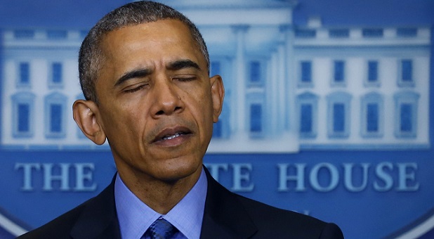 President Obama Press Conference Eyes Closed