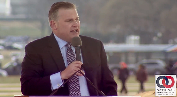 Brian Brown speaking at the 2013 March for Marriage in Washington