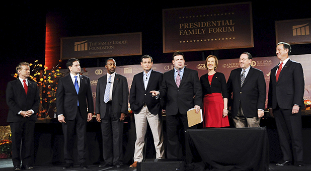 Republican presidential candidates at The Family Presidential Forum