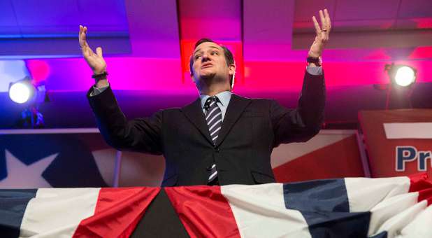 Ted Cruz hands up