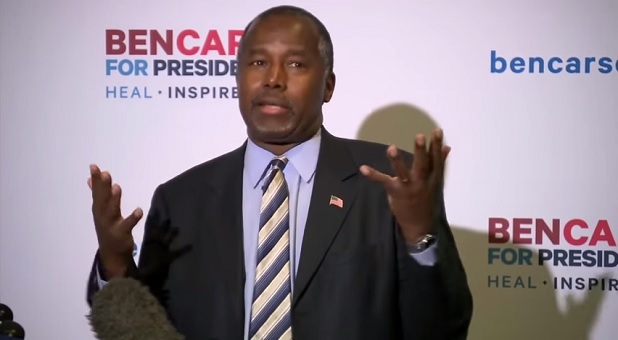 Ben Carson speaking at a campaign event earlier this year.