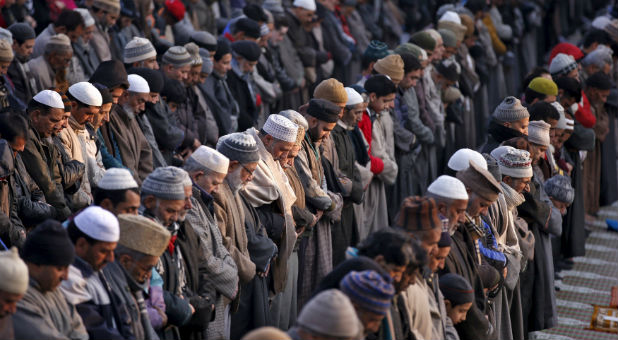 Muslims praying.