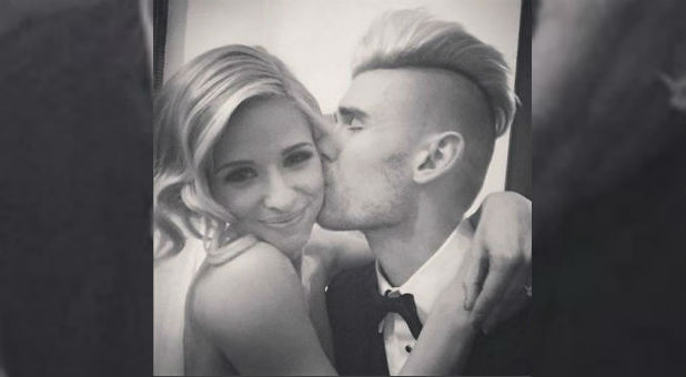 Colton Dixon with his new wife, Annie.