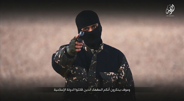 A screengrab from a recent Islamic State video.