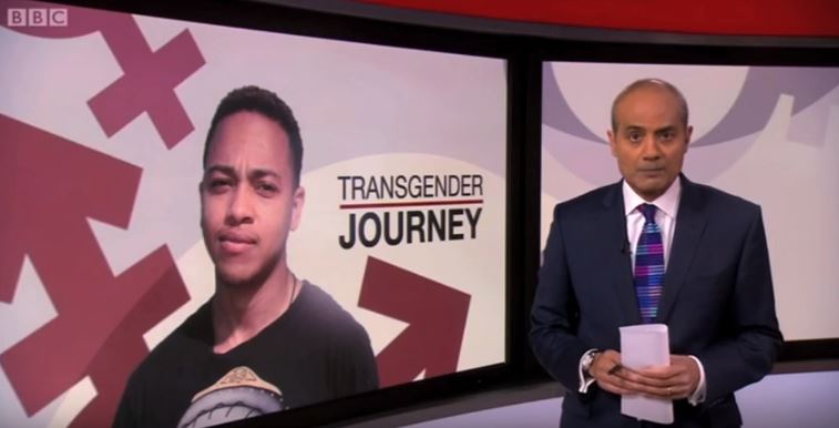 BBC reports on a transgender person in their programming.