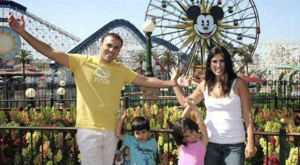 The Abedini family during a trip to Disney's California Adventures.