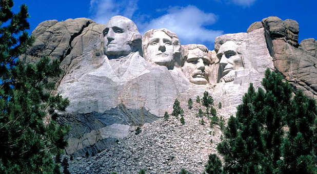 Mount Rushmore (from left): George Washington, Thomas Jefferson, Theodore Roosevelt, Abraham Lincoln
