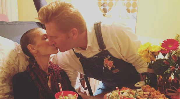 Joey and Rory Feek on Valentine's Day. Joey Feek died from cancer last week.