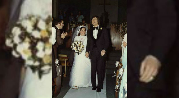 Larry and Doris Tomczak on their wedding day.