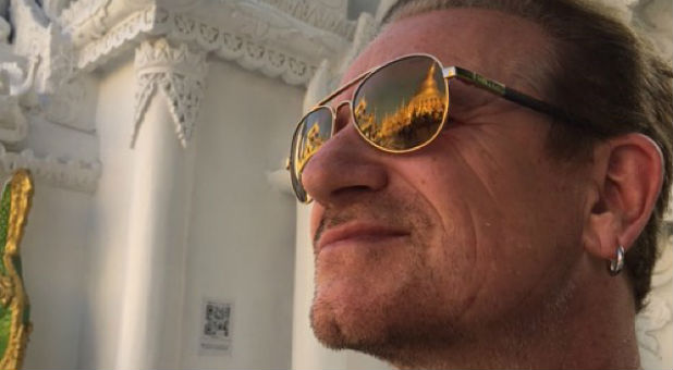 Bono, pictured, will join Eugene Peterson for a film on the Psalms.