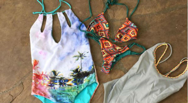 Candace Cameron Bure posted these three swimsuits to Instagram.