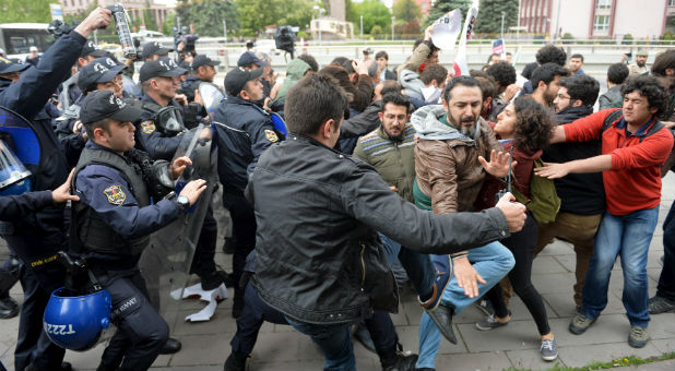 A riot in Turkey. Speaker Ismail Kahraman said late on Monday that overwhelmingly Muslim Turkey needed a religious constitution, a proposal which contradicts the modern republic's founding principles.