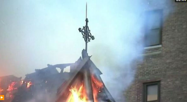 The Serbian Orthodox Cathedral of St. Sava burned down over the weekend.